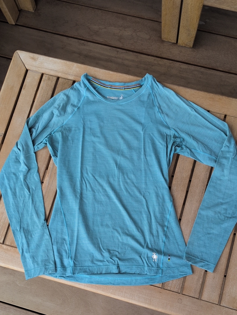 Smartwool Women's Teal Striped Base Layer Top